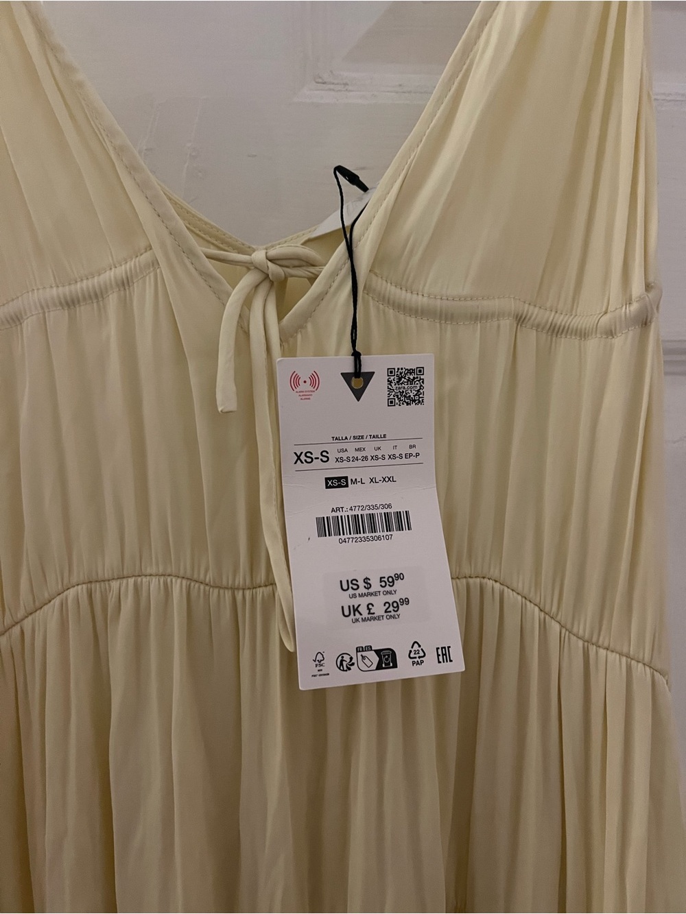 Zara LONG RUCHED SATIN DRESS - Picture 4 of 4